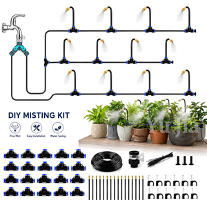 Système d'arrosage automatique pour petits jardins, nouveau kit d'irrigation goutte à goutte, connecteurs rapides 360. Buses d'atomisation flexibles 30/40 - Product Image 1