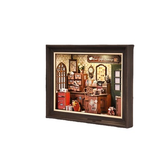 Hamaileon 3D Retro <strong>Post</strong> <strong>Office</strong> 3D Puzzle Book Nook, Snap-In DIY Model with English Manual, Decorative Frame for Home - Product Image 1