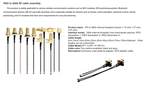 Connecteur <span class=keywords><strong>métallique</strong></span> plaqué or haute fréquence, câble coaxial RF, conducteur solide CAT 1 G652D X-UFL S MA, fibre optique murale CYXS - Product Image 5
