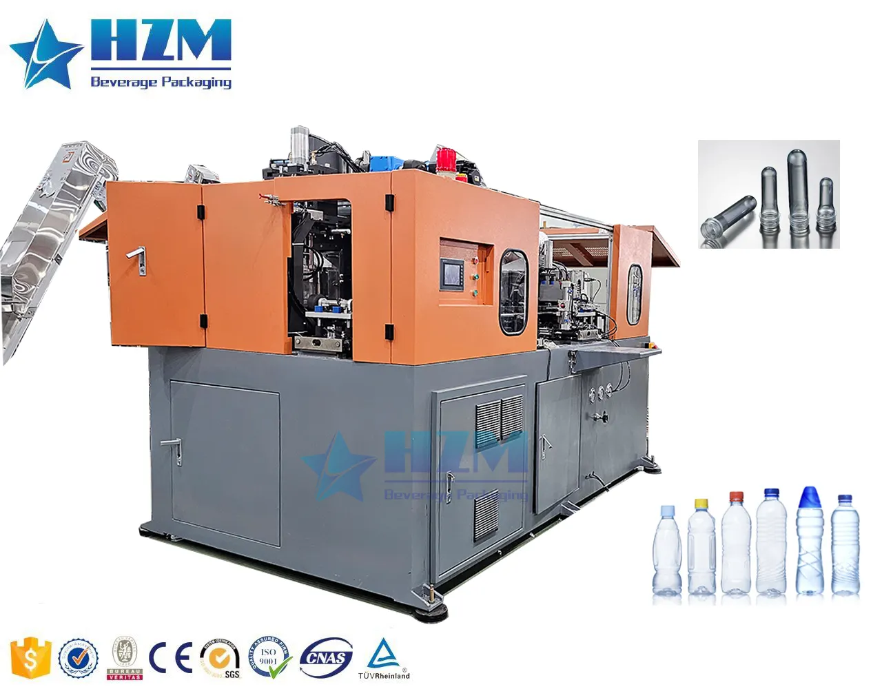 Automatic Plastic PET Water Bottle Blowing Injection Moulding Making Machine