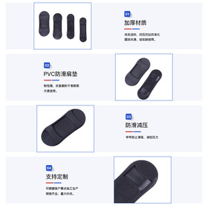 Épaulettes en PVC antidérapantes pour sac à dos, accessoires résistants à l'usure, support de charge, couleur unie, collection automne 2024 - Product Image 1