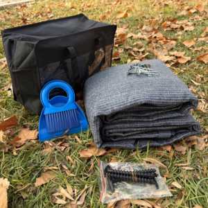 Campingmat/net waterdicht blauwgrijs buitentapijt luifelmat voor kamperen - Product Image 6