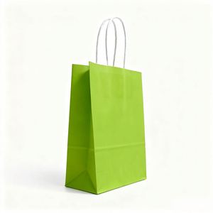 Sacs en papier personnalisés KM pour fêtes, sacs à emporter pour les entreprises, sacs en papier écologiques verts pour Noël, petits emballages cadeaux - Product Image 4