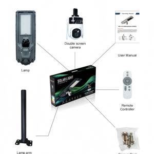 ไฟถนนโซลาร์เซลล์ LED 800W 1200W พร้อมกล้องวงจรปิด All in One แบบเลนส์คู่  4G WIFI AOV  สำหรับติดตั้งบนเสา - Product Image 6
