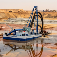 Малогабаритный дизельный гидроударный земснаряд HeadDredging, производительность 150-300 м³/ч, глубина дноуглубления 10 м, для добычи песка