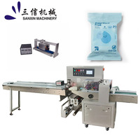 Machine d'emballage automatique de type flow pack pour petites entreprises, idéale pour l'emballage de snacks, biscuits et bonbons.