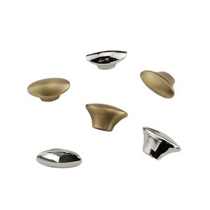Poignée ovale moderne à trou unique, style luxe léger et minimaliste, pour armoire, tiroir, porte, montage en surface, bronze moulé sous pression - Product Image 2