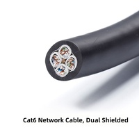 Câble réseau Ethernet professionnel blindé Cat6 RJ45/XLR à 4 canaux avec enrouleur de câble intégré