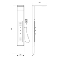 Nouveautés Vaguel : Ensemble de douche cascade en acier inoxydable avec triple commande pour salle de bain