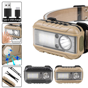 Lampe frontale LED rechargeable Skywolfeye 2000 mAh avec capteur USB Type-C, lumière de travail extérieure avec crochet magnétique réglable - Product Image 1