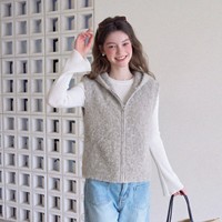 Sweatshirts à col rond bleu ciel avec logo personnalisé, sweatshirts oversize brodés à col montant, sweatshirts à col roulé, vêtements de sport pour femmes