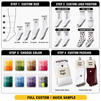 Chaussettes antidérapantes JOYFIT Grip Socks pour Pilates et Yoga, en coton personnalisé pour femmes