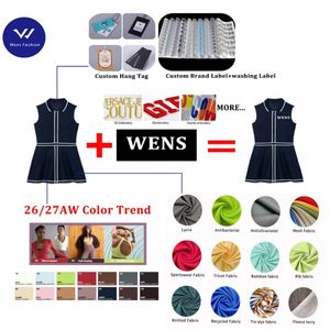 Custom Logo Tennis Pleated Dress with Integrated <b>Mini</b> Shorts Luxurious Polyester Pleated Skirt OEM Sports Team Name on Waist - Product Image 5