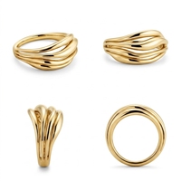 Bague double épaisse en argent sterling 925 plaqué or 14k 18k Vermeil, personnalisée Kirin, vente en gros, cadeau OEM ODM pour femme