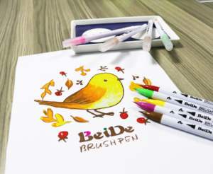 Spidol Gambar Berbasis Air Pena Kuas Warna Air untuk Buku Mewarnai Dewasa Kaligrafi Komik dan Perlengkapan Seni Sekolah - Product Image 2