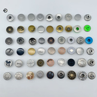 Boutons et rivets en alliage de zinc pour jeans, motif cœur en relief, diamant, champignon, avec tige en caoutchouc, pour nettoyage à sec des pantalons