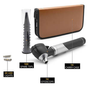 Otoscope haute performance en acier inoxydable avec spatule en plastique, instrument ORL pour l'oreille, l'œil, le nez et la gorge, kit de diagnostic ORL - Product Image 6