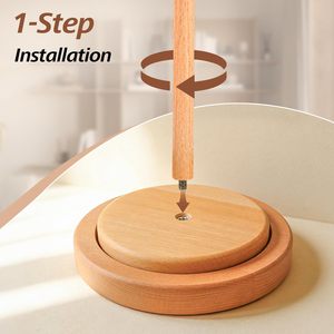 Support à fil en bois pour débutants, facile à installer, avec base stable, alimentation en fil fluide, idéal pour le crochet et le tricot - Product Image 5