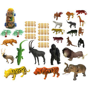 Juego de 30 Figuras de Animales del Zoológico en 3D, Realistas, para Decoración del Hogar, Juguetes de Animales Salvajes de PVC para la Cognición Temprana de los Niños - Product Image 1