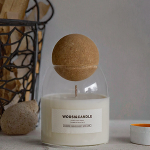 Mais Popular Ball Cork Design Pequeno Jar Vela Perfumada Vela De Cera De Soja Artesanal De Longa Duração em Frasco De Vidro Resistente Ao Calor Claro - Product Image 2