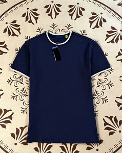 T-shirt décontracté à col rond en coton 100% (260g) brodé et tricoté uni pour hommes, avec motif, pour ODM/OEM - Product Image 4