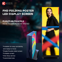Nuovo prodotto P2.5 alluminio video pubblicitari piano mobile in piedi Poster con schermo Wifi controllo portatile pieghevole Led Poster Display