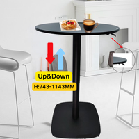 Bureau assis-debout pneumatique moderne et écologique, sans électricité, réglable en hauteur, pour mobilier de bureau