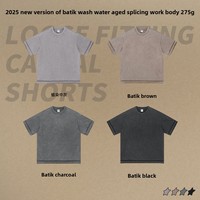 Kaos Pria Lengan Pendek Musim Panas Batik Gaya Jalanan Trendy, Longgar, Tahan Air, Bernapas, 100% Katun