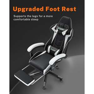 <span class=keywords><strong>Silla</strong></span> de juego AJUNION con almohada Lumbar de masaje, <span class=keywords><strong>silla</strong></span> de ordenador con marco de Metal resistente, <span class=keywords><strong>silla</strong></span> reclinable para jugadores Esport de 90-155 °, color negro - Product Image 2
