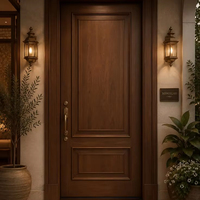 Wooden Design Hardwood Entry Door with Premium Natural Timber for Mansion And Villa In Dream House