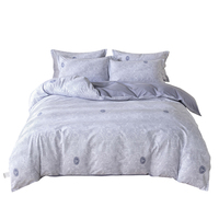 Vente en gros de draps de lit personnalisés en coton 100% - Ensemble de literie 4 pièces - Housse de couette - Taille King Size - Taille Queen Size - Taille Full - Super doux - Luxe