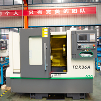 Tour CNC horizontal à banc incliné entièrement automatique TCK36A GSK, usage moyen, haute précision, certifié CE ISO, pour roues de voiture