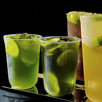 Vente en gros Matt 360 ml 500 ml 700 ml Tasse de thé à bulles en plastique en forme de U Gobelets jetables en PP