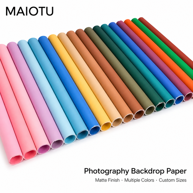 MIAOTU Wholesale 2.72x11m Seamless Solid Color Photography Background Paper Roll for Studio Backdrop and Portrait Photography