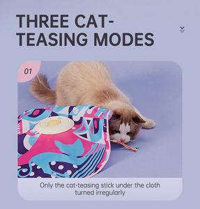 Mèo Lông Cây Đũa Phép Đồ Chơi Thời Trang Vui <span class=keywords><strong>Hunt</strong></span> Bìa Xoay Di Chuyển Bóng Tương Tác Chuyển Động Kích Tác Chirping Ẩn Tìm Kiếm Mèo Đồ Chơi - Product Image 2