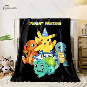 Manta estampada Poke-mon Charizard con nombre personalizado, multiusos para todas las estaciones, para siesta, camping, viajes, coche, sofá, lavable a máquina - Product Image 5