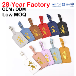 Etiqueta colgante de <span class=keywords><strong>equipaje</strong></span> con mapa de estampado <span class=keywords><strong>en</strong></span> caliente de cuero PU engrosado, etiquetas de <span class=keywords><strong>equipaje</strong></span>, tarjeta de nombre de <span class=keywords><strong>equipaje</strong></span>, venta al por mayor - Product Image 1