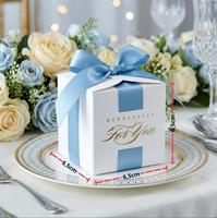 Caja de Regalo Personalizada para Recuerdos de Boda con Diseño de Concha, Papel Dorado y Cinta de Satén para Regalos de Fiesta de Bodas