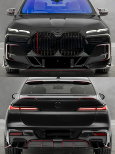 Kit carrozzeria in fibra di carbonio a secco in stile MSY per <span class=keywords><strong>BMW</strong></span> serie 7 <span class=keywords><strong>G70</strong></span> gonna anteriore diffusore posteriore Spoiler specchio - Product Image 2