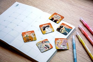 Alta calidad ecológico Halloween cuadrado 5x5 imán de nevera a prueba de sol y pegatina magnética gruesa - Product Image 3