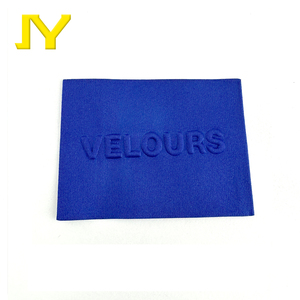 Tùy chỉnh sang trọng chất lượng cao 3D dập nổi nhãn dệt cổ tag với 3D logo thương hiệu cho hành lý quần vải ăn mặc vớ giày mũ - Product Image 3