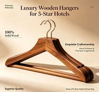 Cintre en bois de cèdre à épaules larges pour présentation en magasin de vêtements, avec logo personnalisé, cintre de luxe en bois massif avec pince lotus en hêtre pour hôtel
