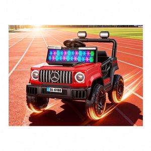 รถยนต์ไฟฟ้าสำหรับเด็ก TOYSRUNNER มอเตอร์คู่ แบตเตอรี่ 6V4 เครื่องเล่น MP3 พวงมาลัยบังคับวิทยุ ของเล่นขี่ได้สำหรับเด็กอายุ 2-4 ปี - Product Image 1