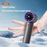 Ventilateur Électrique Portable Mini Ventilateur de Poche Refroidissant avec Pack de Glace pour Bureau et Extérieur Rechargeable