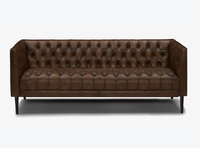 Canapé Chaise Longue en Cuir Rétro Industriel de Luxe, Design Moteur d'Avion Rafraîchissant, Mobilier de Maison pour Hôtel, Chambre, Villa