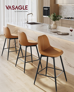 <span class=keywords><strong>VASAGLE</strong></span> Nouvel ensemble <span class=keywords><strong>de</strong></span> 2 tabourets <span class=keywords><strong>de</strong></span> <span class=keywords><strong>bar</strong></span> pour la maison, dossier ergonomique, pieds en métal, tabourets <span class=keywords><strong>de</strong></span> <span class=keywords><strong>bar</strong></span> en PU, 62 cm <span class=keywords><strong>de</strong></span> hauteur - Product Image 2