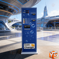 Machine à jetons ZDYS robuste en métal avec fente pour pièces de monnaie, acceptant les paiements en espèces et par mobile, pour usage intérieur dans les centres commerciaux