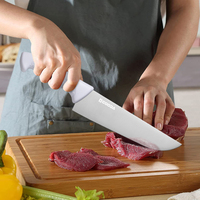 Couteau de Chef en Acier Inoxydable pour Boucher, Filetage de Poisson, Tranchage de Viande, Cuisine, avec Manche en PP, Écologique, pour Hôtels et Usage Domestique