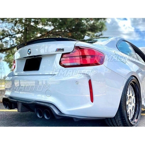 สปอยเลอร์คาร์บอนไฟเบอร์สีดำแบบ P Style สำหรับ BMW ซีรีส์ 2 รุ่น F22 F87 M2 ปี 2014-2019 M235i M240i 218i 220i 228i - Product Image 3