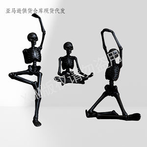 Squelettes 'Ne vois pas le <span class=keywords><strong>mal</strong></span>, ne l'entends pas, ne le prononce pas' - Statues artisanales personnalisées en polyrésine, Décoration gothique pour la maison et le bureau - Product Image 5